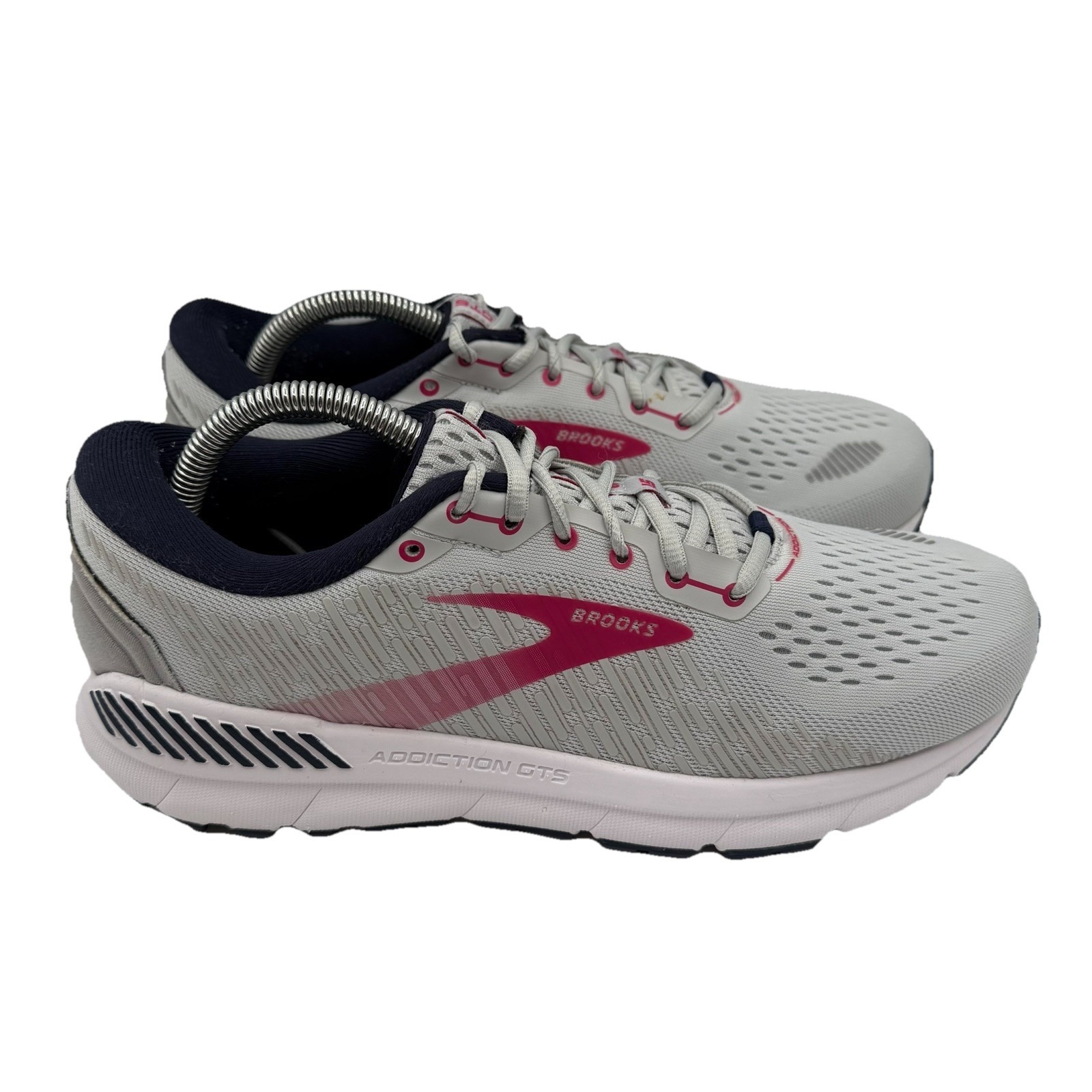 Brooks Addiction Gts 15 Running Shoes Womens 10.5 B Grey Sneakers 1203521b054